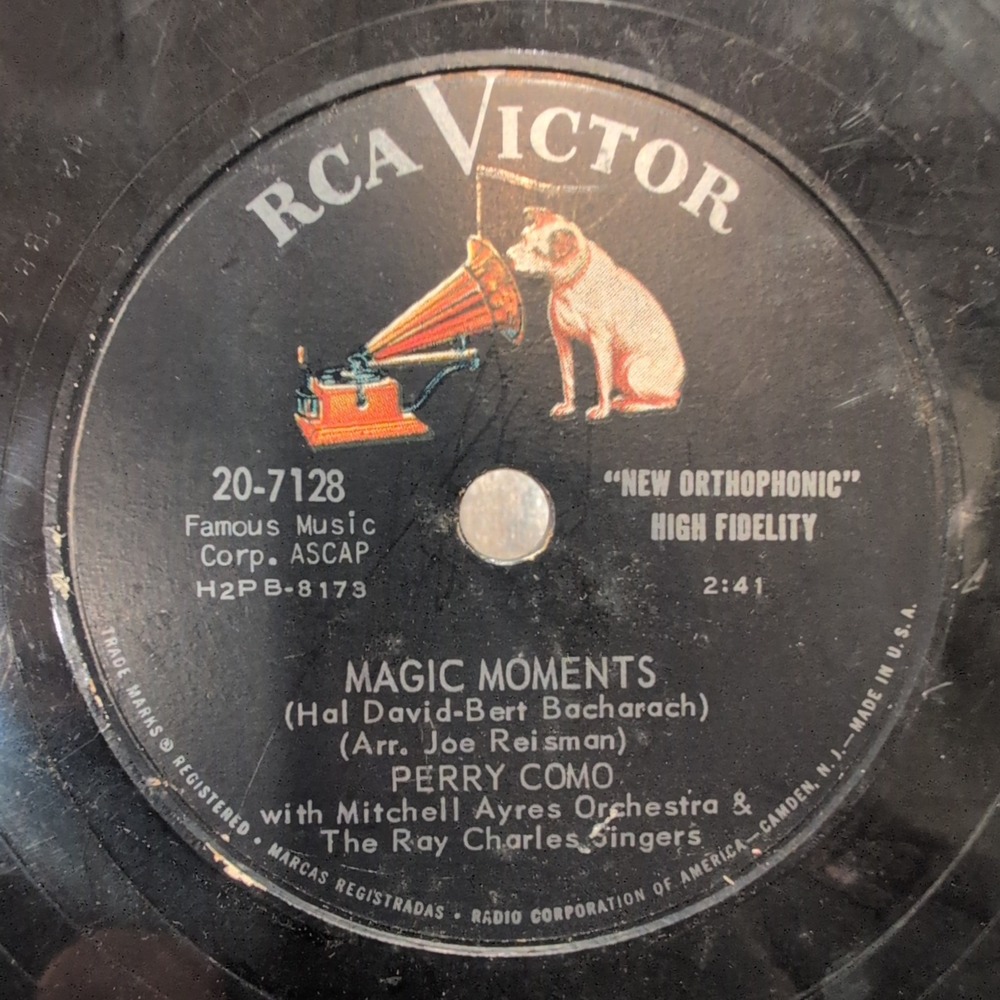 Perry Como Catch a Falling Star Magic Moments 10 Inch 78 RPM RCA Victor VG - Picture 2 of 2